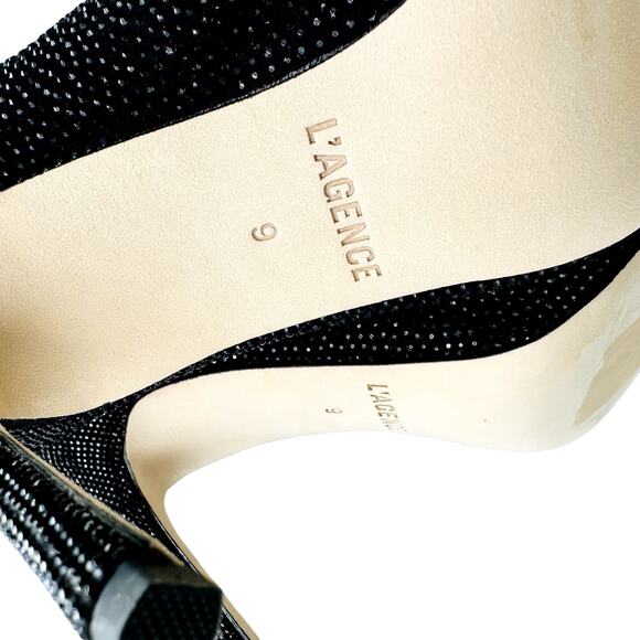 L'Agence Mariette Rhinestone Strassed Ankle Boot Size 9 NEW Stiletto Bootie - Picture 10 of 12